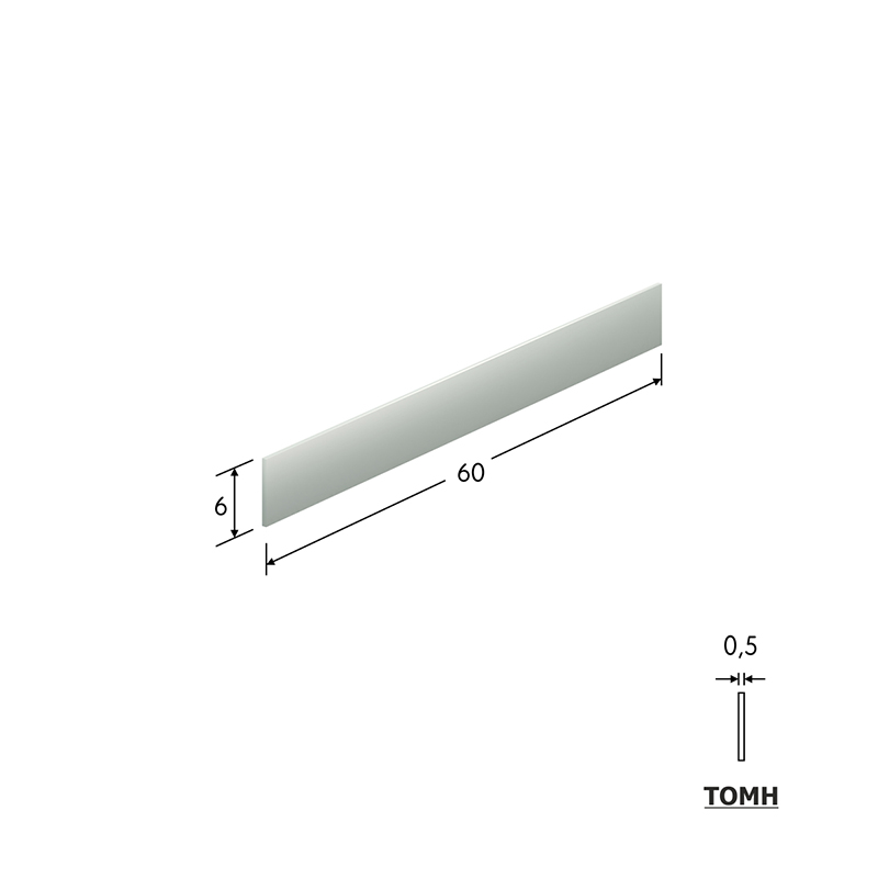 Προστατευτικό ραφιού από plexiglass - H=6cm